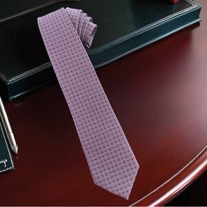 Men's Jack Victor Designer High Fashion Dusty Purple Classic Style 100% Silk Tie